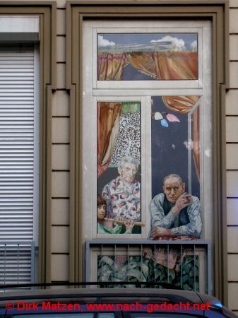 St. Georg, gemaltes Fenster