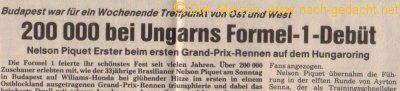 Formel 1 Budapest / Ungarn - Deutsche Presse am Tag nach dem Rennen...