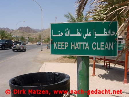 Schild Keep Hatta Clean