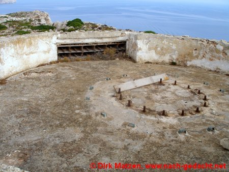 Menorca, Mola de Fornells - frherer Schiessstand