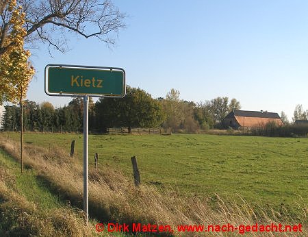 Ortsschild Kietz