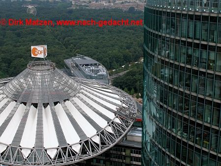 Potsdamer Platz, Draufsicht Sony Center