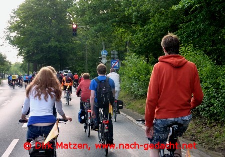 Fahrrad Sternfahrt Hamburg auf Kraftfahrstrae