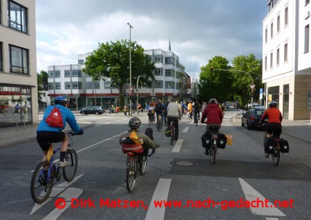 Fahrrad Sternfahrt Hamburg, in Blankenese