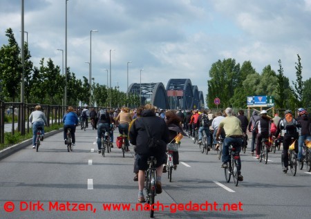 Fahrrad Sternfahrt Hamburg, Elbbrcken