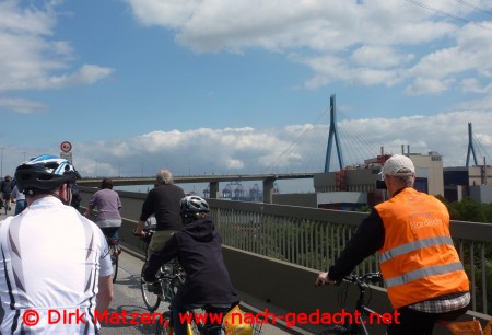 Fahrrad Sternfahrt Hamburg, Köhlbrandbrücke