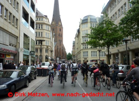Fahrrad Sternfahrt Hamburg, Innenstadt