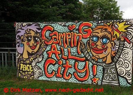 Hamburg Karolinenviertel, Plakat Camping all City