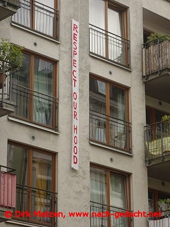 Hamburg Karolinenviertel, Plakat Respect our Hood