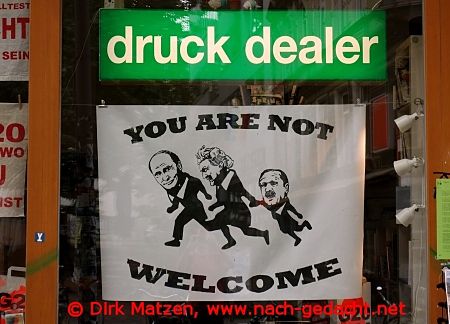 Hamburg Karolinenviertel, Plakat you are not welcome