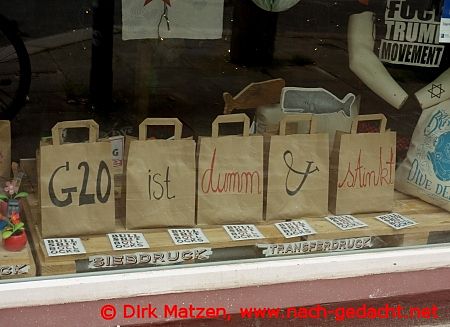 Hamburg Karolinenviertel, M113-Shop beim G20