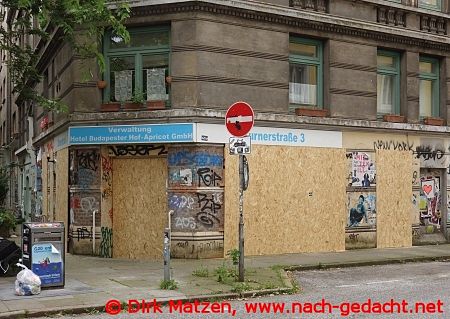 Hamburg Karolinenviertel, Verwaltung Hotel Budapester Hof beim G20