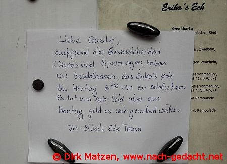 Hamburg Karolinenviertel, Erika's Eck Beschriftung beim G20