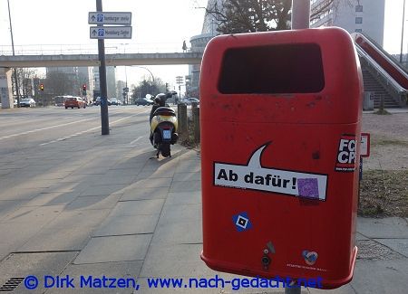 Hamburg Mülleimer-Sprüche, Ab dafür
