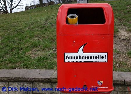 Hamburg Mlleimer-Sprche, Annahmestelle