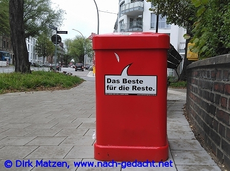 Hamburg Mülleimer-Sprüche, Das Beste für die Reste
