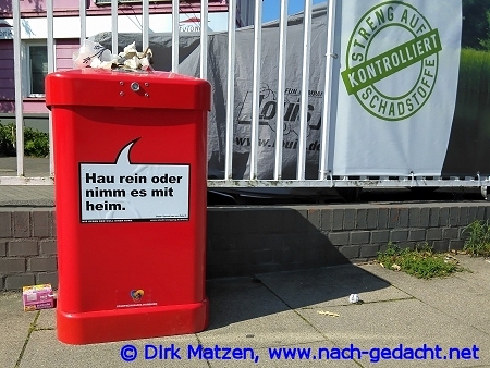 Hamburg Mülleimer-Sprüche, Hau rein oder nimm es mit Heim