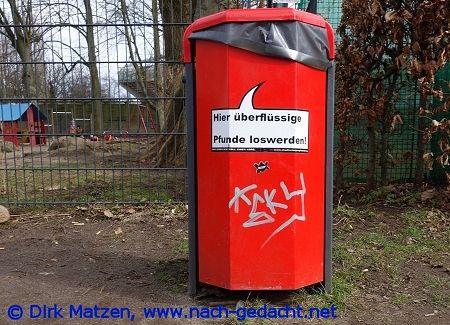 Hamburg Mlleimer-Sprche, Hier berflssige Pfunde loswerden