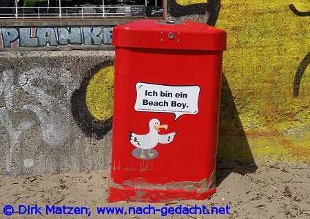 Hamburg Mülleimer-Sprüche, Ich bin ein Beach Boy