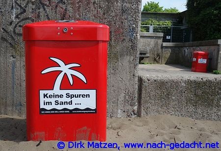 Hamburg Mülleimer-Sprüche, Keine Spuren im Sand