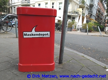 Hamburg Mlleimer-Sprche, Maskendepot