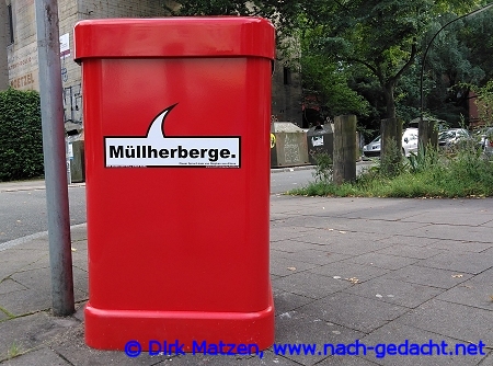 Hamburg Mülleimer-Sprüche, Müllherberge