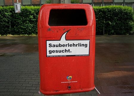 Hamburg Mülleimer-Sprüche, Sauberlehrling gesucht