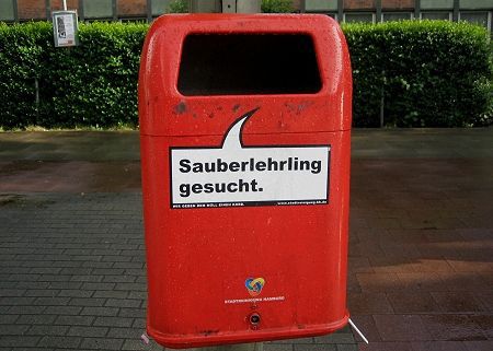 Hamburg Mlleimer-Sprche, Sauberlehrling gesucht