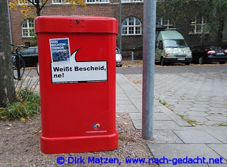 Hamburg Mülleimer-Sprüche, Weißt Bescheid ne