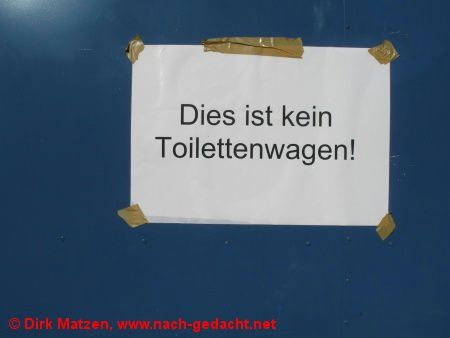 Streuobstwiesenfest, Kein Toilettenwagen