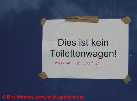 Elmshorn Streuobstwiesenfest, Kein Toilettenwagen! Warum?