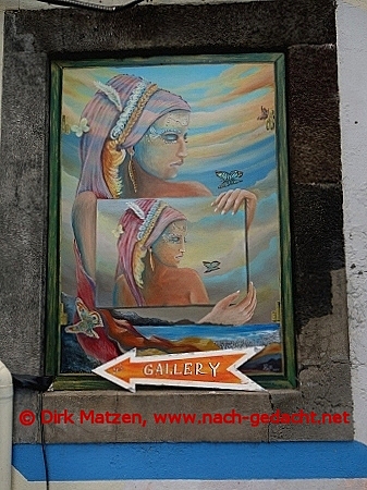 Funchal, Rua Don Carlos I 19, bemaltes Fenster