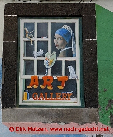 Funchal, Rua Don Carlos I 19, bemaltes Fenster