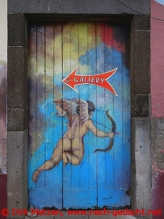 Funchal, Rua Don Carlos I 19, bemalte Tr