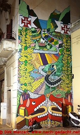 Funchal, Rua Don Carlos I 26, Wandbemalung