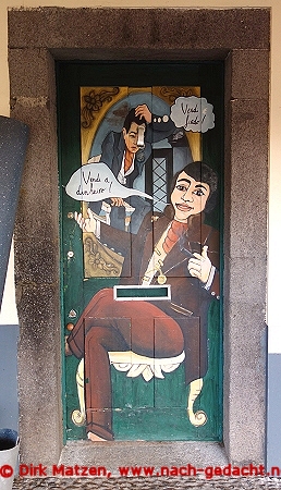 Funchal, Rua Don Carlos I 36, bemalte Tür
