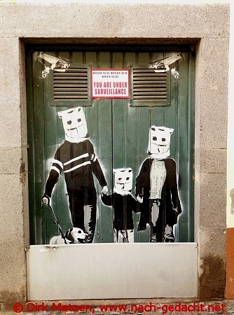 Funchal, Rua dos Barreiros 13, bemalte Tr