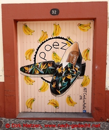 Funchal, Rua dos Barreiros 32, bemalte Tr