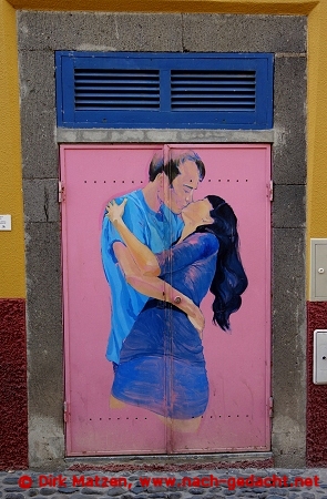 Funchal, Rua dos Barreiros 4, bemalte Tr