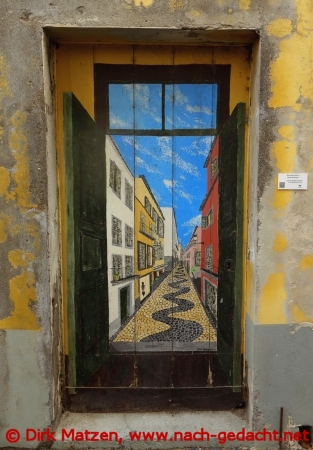 Funchal, Rua Santa Maria 1, bemalte Tr