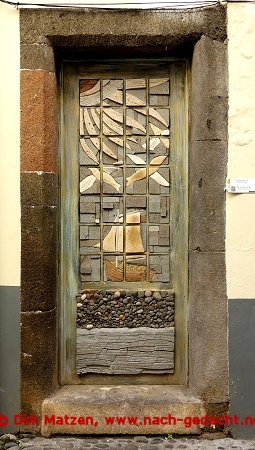 Funchal, Rua Santa Maria 100, bemalte Tr