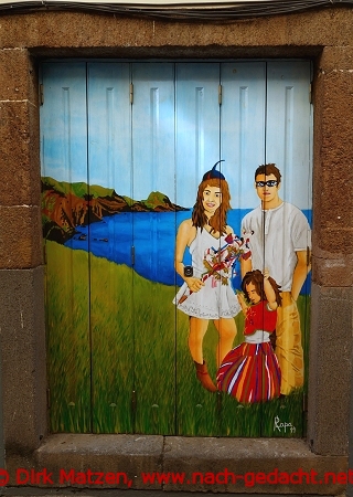 Funchal, Rua Santa Maria 104, bemalte Tür