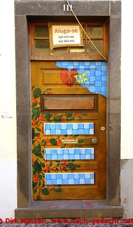 Funchal, Rua Santa Maria 111, bemalte Tür