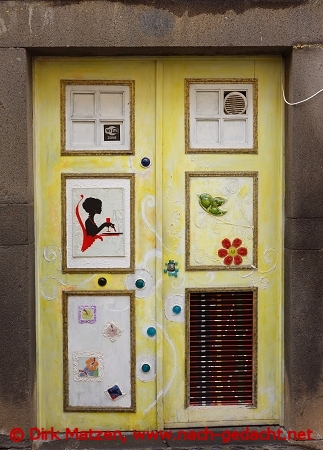 Funchal, Rua Santa Maria 114, bemalte Tr