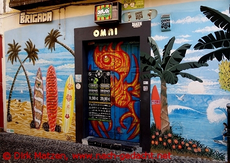 Funchal, Rua Santa Maria 117, bemalte Wand