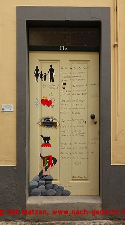 Funchal, Rua Santa Maria 11a, bemalte Tr