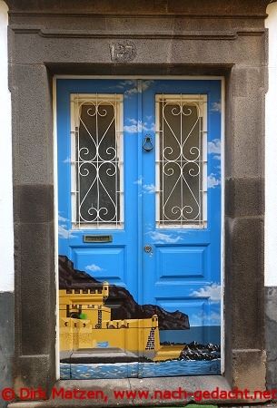 Funchal, Rua Santa Maria 127, bemalte Tür