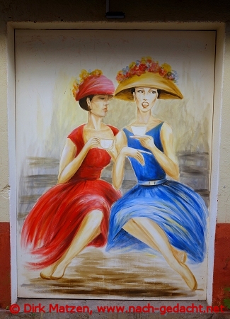Funchal, Rua Santa Maria 140, bemalte Tr