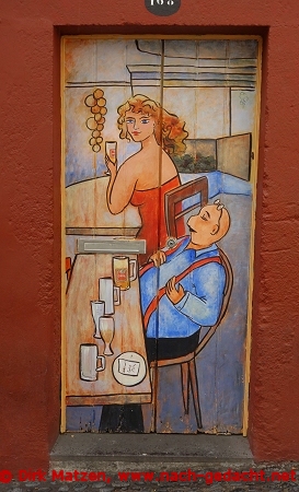 Funchal, Rua Santa Maria 168, bemalte Tr