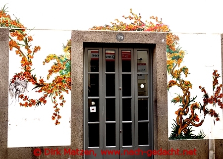 Funchal, Rua Santa Maria 175, bemalte Wand